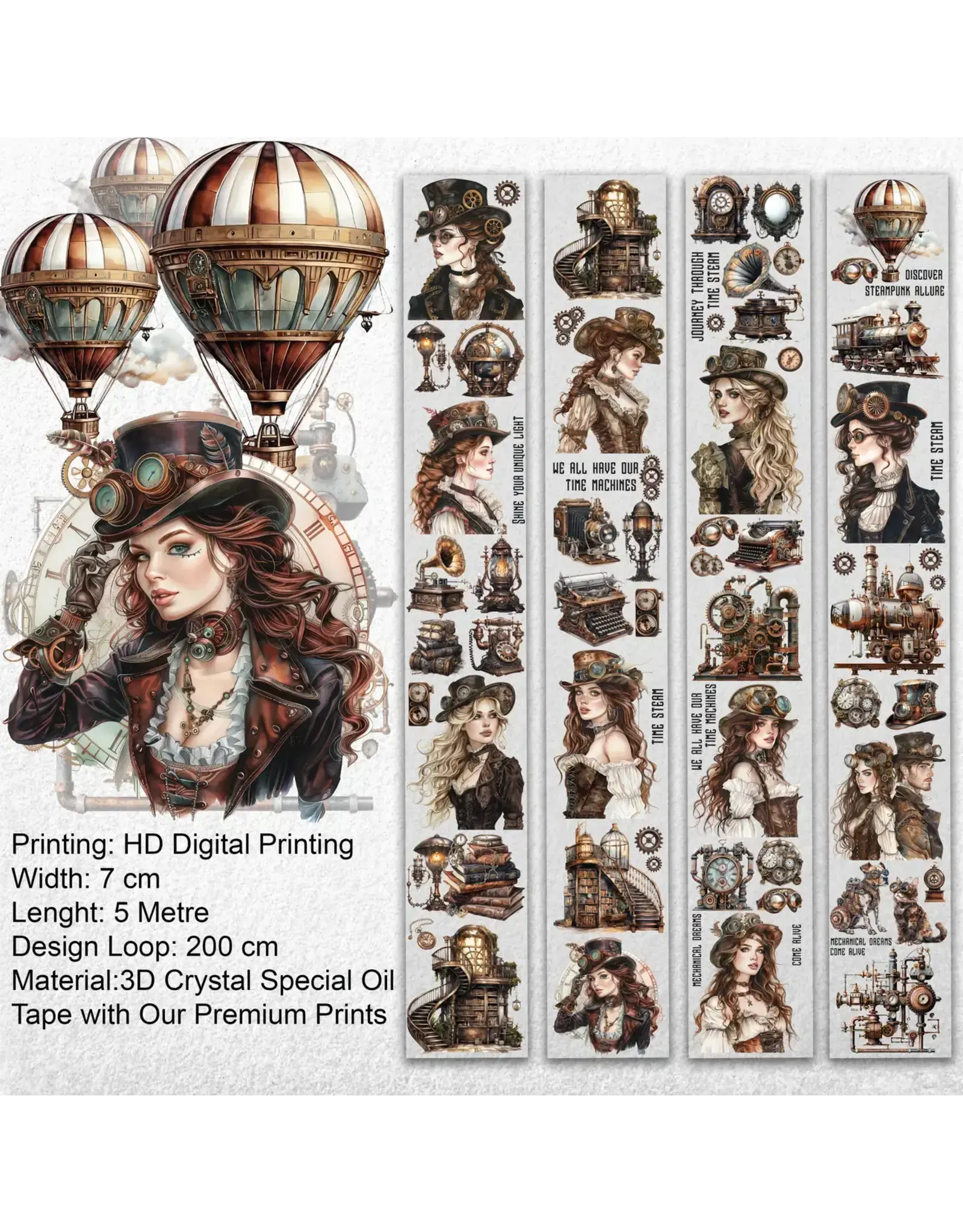 ONWIZE ONWIZE SCRAPBOOK STEAM WORLD 3D CRYSTAL SPECIAL OIL TAPE