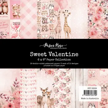 PAPER ROSE PAPER ROSE SWEET VALENTINE 6x6 PAPER COLLECTION