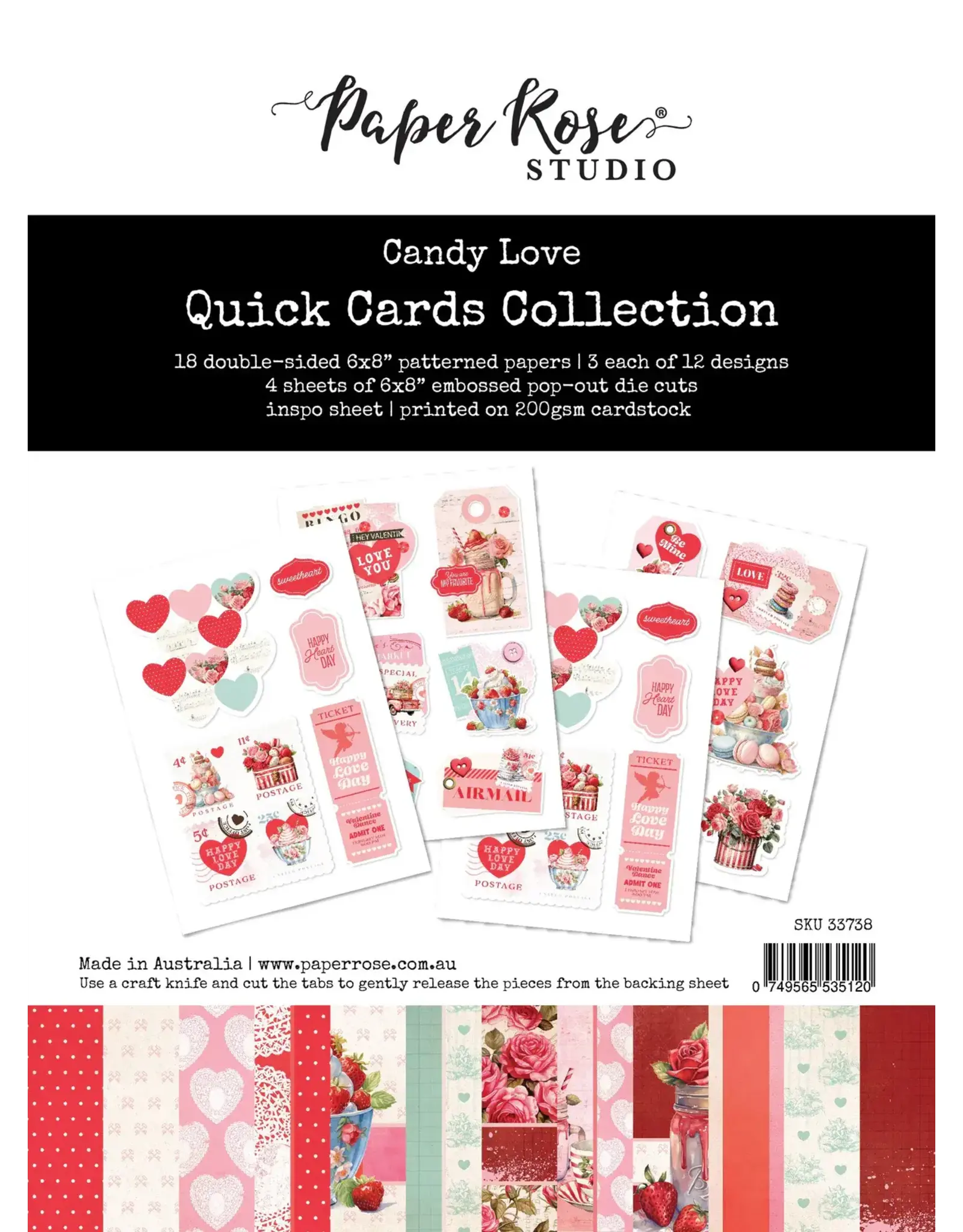 PAPER ROSE PAPER ROSE CANDY LOVE QUICK CARDS KIT