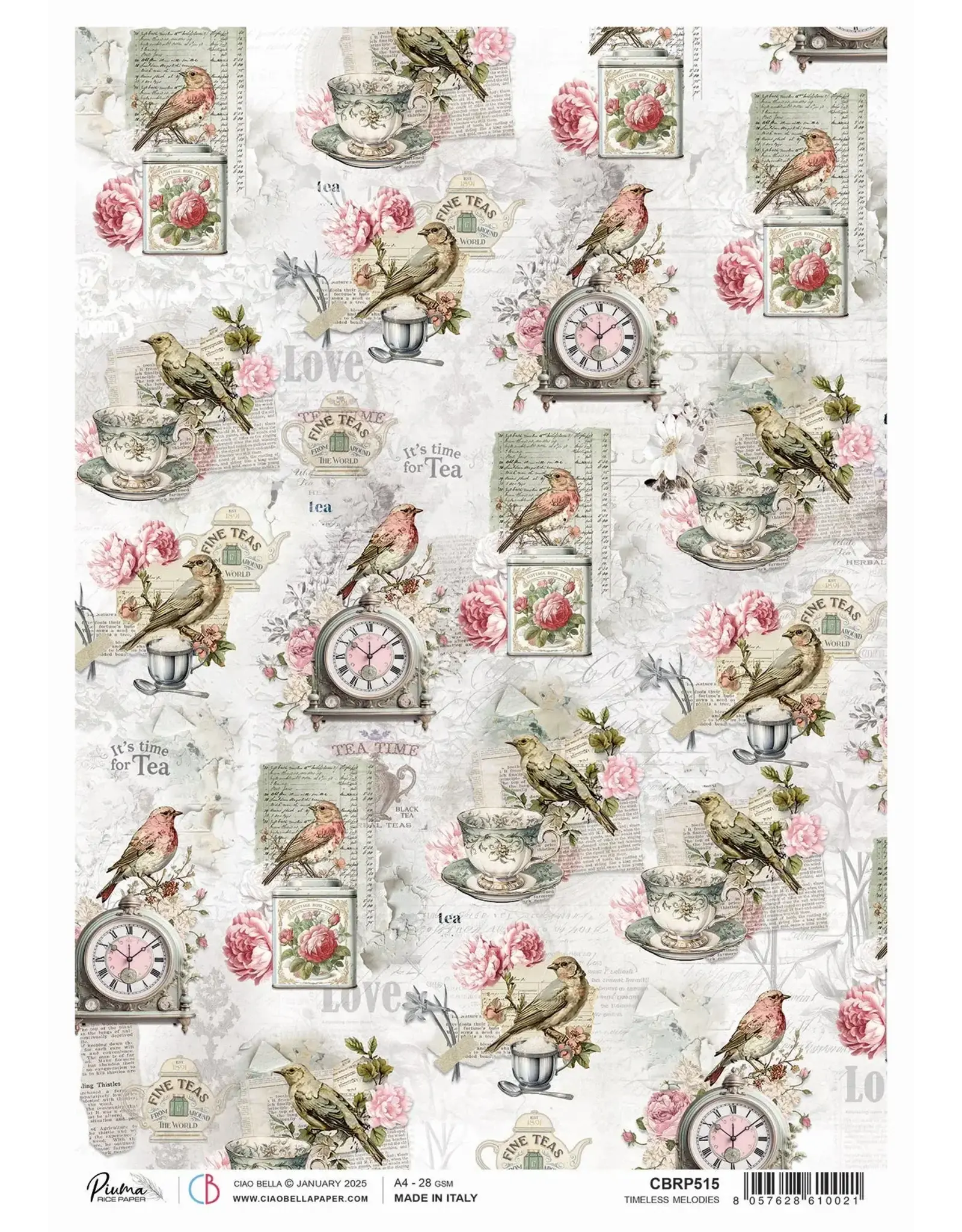 CIAO BELLA CIAO BELLA TIMELESS MELODIES A4 RICE PAPER