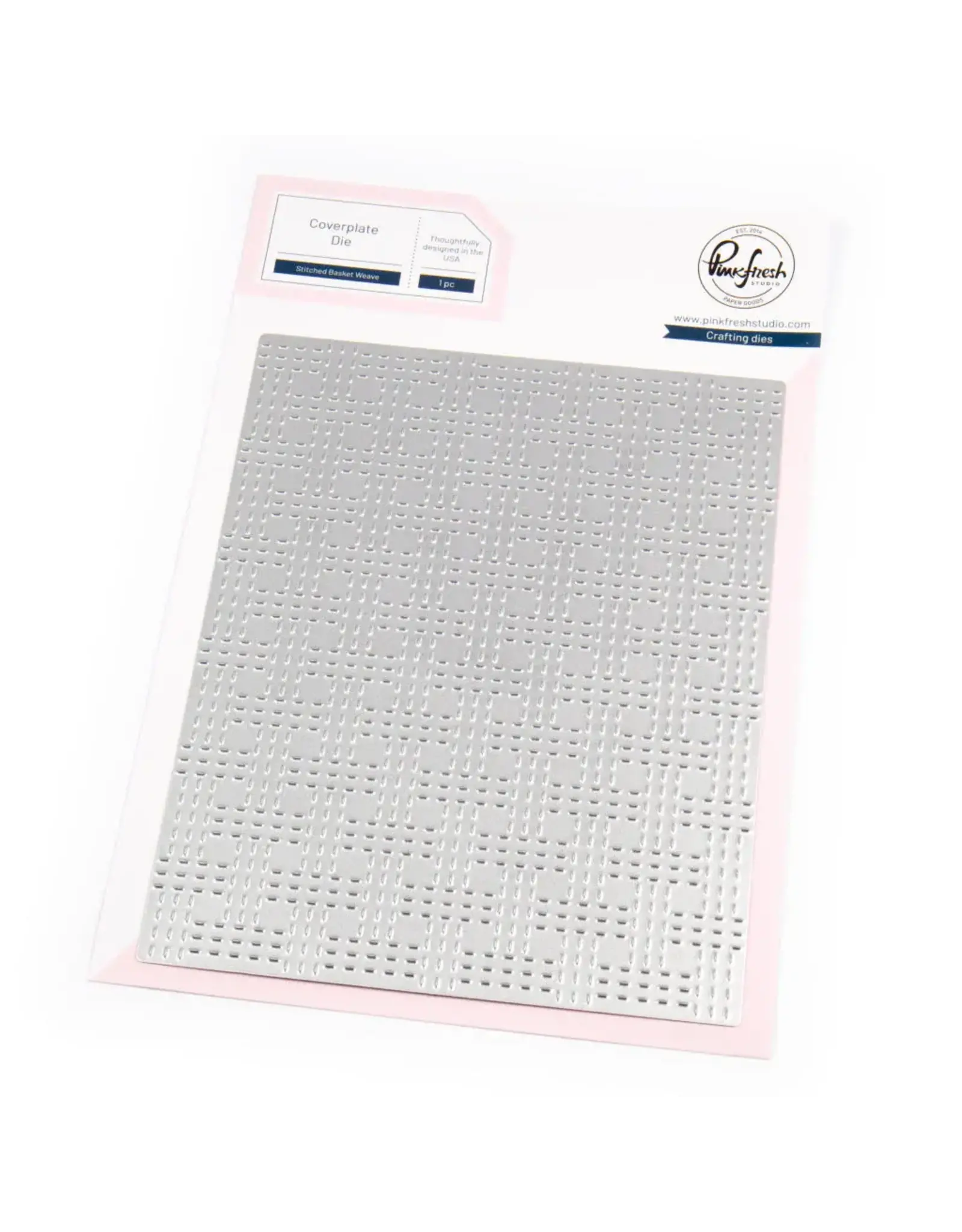 PINKFRESH PINKFRESH STUDIO STITCHED BASKET WEAVE COVERPLATE DIE