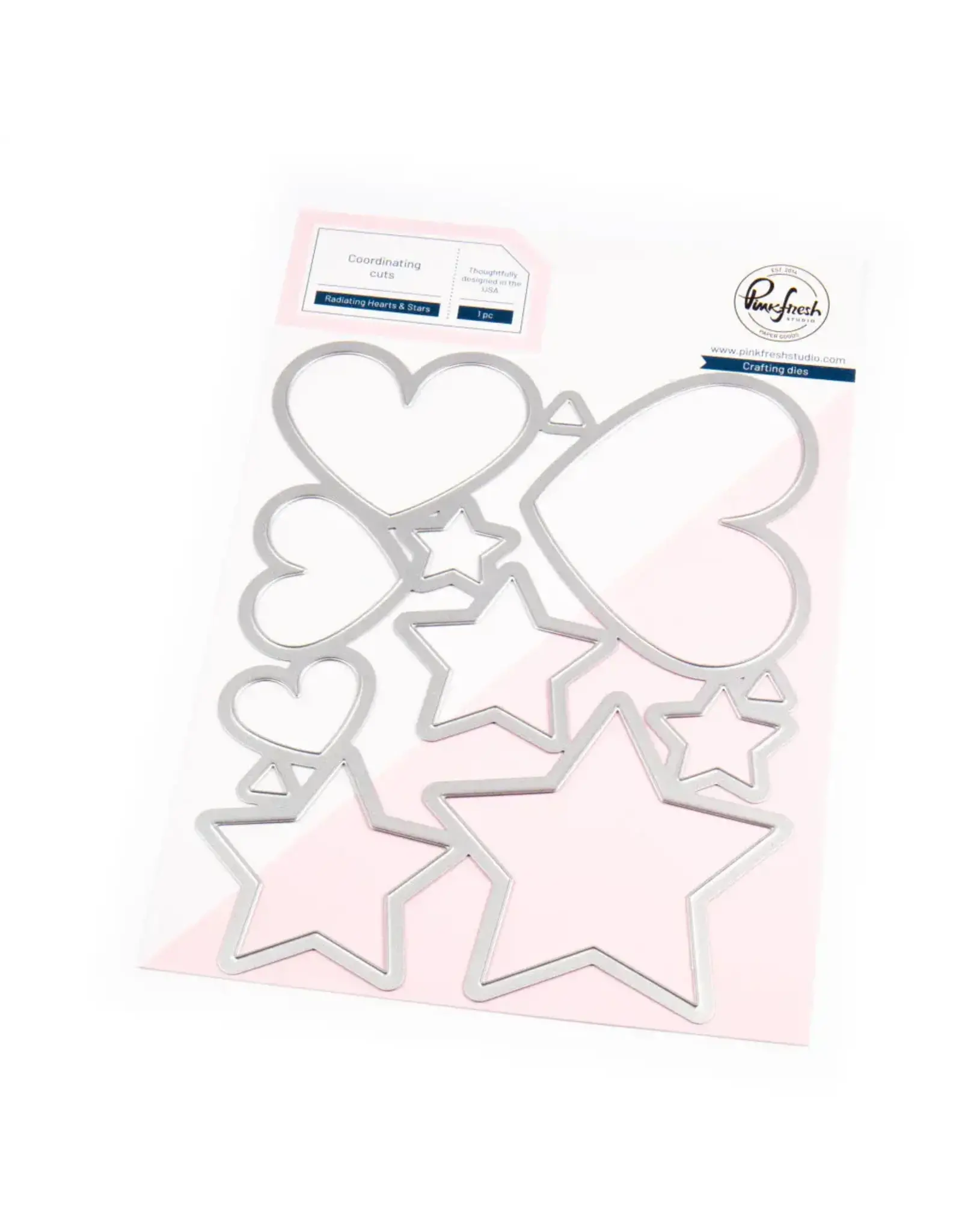 PINKFRESH PINKFRESH STUDIO RADIATING HEARTS & STARS DIE
