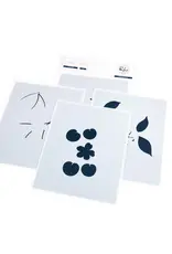 PINKFRESH PINKFRESH STUDIO CHERRY BLISS STENCIL SET 4/PK