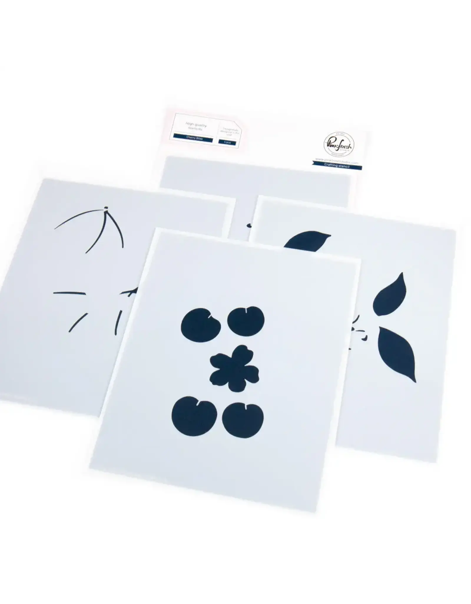 PINKFRESH PINKFRESH STUDIO CHERRY BLISS STENCIL SET 4/PK