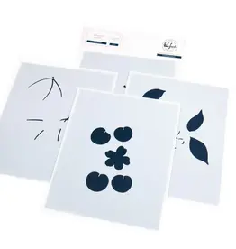 PINKFRESH PINKFRESH STUDIO CHERRY BLISS STENCIL SET 4/PK