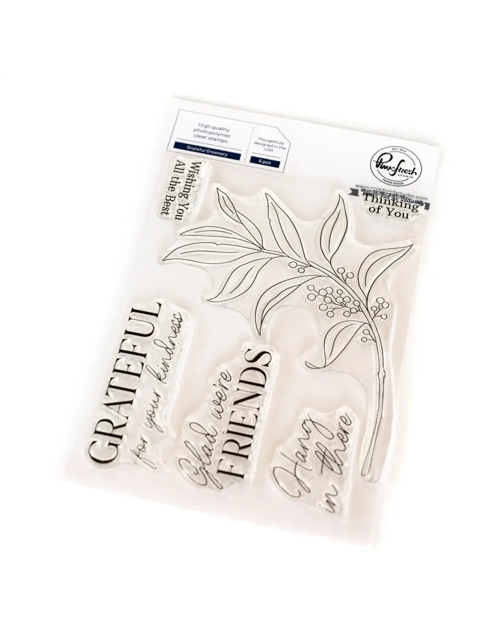 PINKFRESH PINKFRESH STUDIO GRATEFUL GREENERY CLEAR STAMP SET