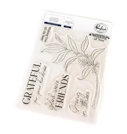 PINKFRESH PINKFRESH STUDIO GRATEFUL GREENERY CLEAR STAMP SET