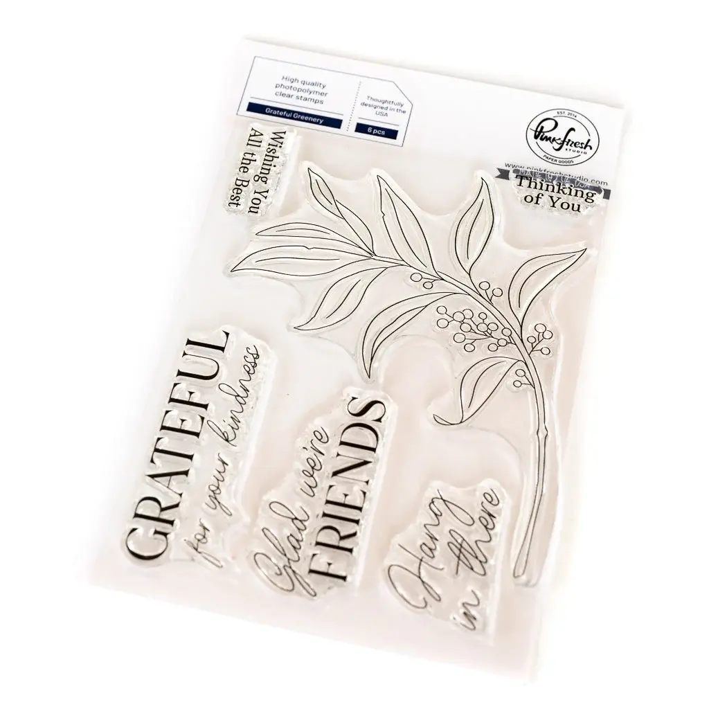 PINKFRESH PINKFRESH STUDIO GRATEFUL GREENERY CLEAR STAMP SET