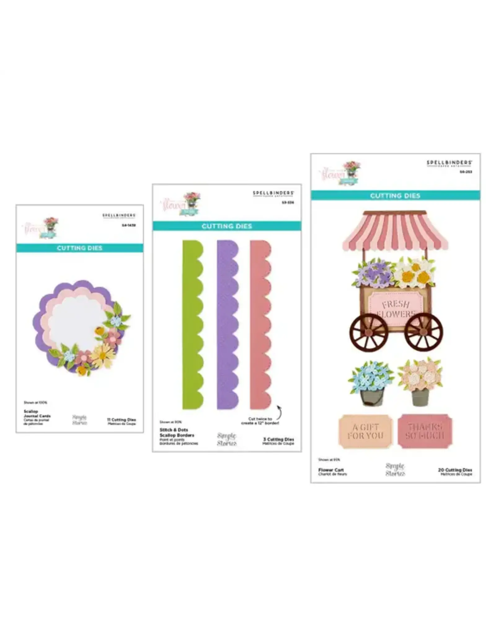 SPELLBINDERS SPELLBINDERS SIMPLE STORIES SIMPLE VINTAGE FLOWER SHOPPE DIE BUNDLE