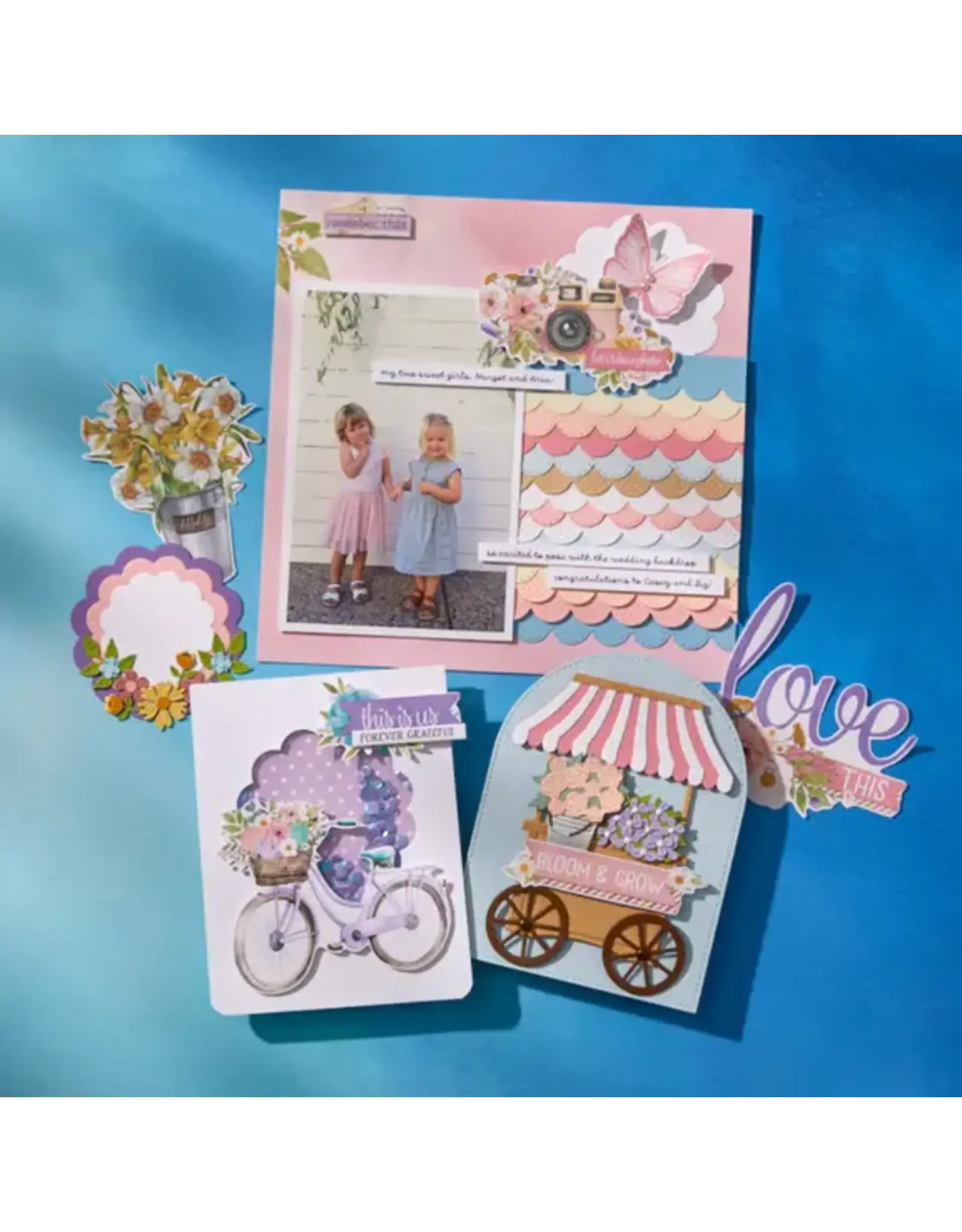 SPELLBINDERS SPELLBINDERS SIMPLE STORIES SIMPLE VINTAGE FLOWER SHOPPE DIE BUNDLE