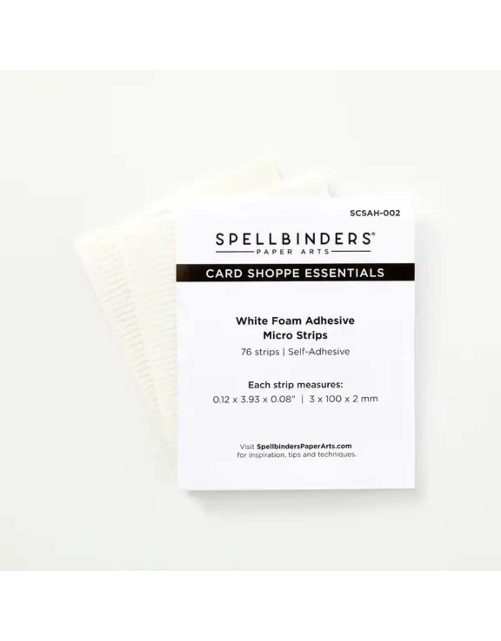 SPELLBINDERS SPELLBINDERS WHITE FOAM ADHESIVE STRIPS 1/8"