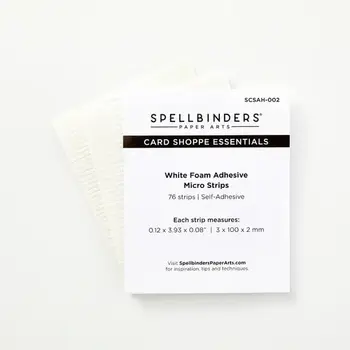 SPELLBINDERS SPELLBINDERS WHITE FOAM ADHESIVE STRIPS 1/8"