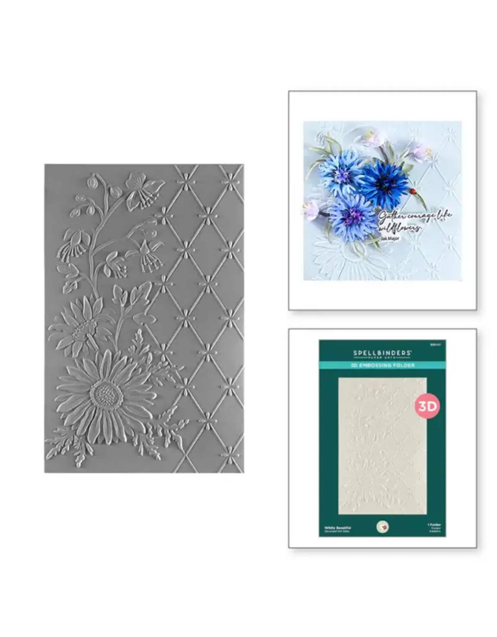 SPELLBINDERS SPELLBINDERS SUSAN TIERNEY-COCKBURN THROUGH THE MEADOW COLLECTION WILDLY BEAUTIFUL 3D EMBOSSING FOLDER
