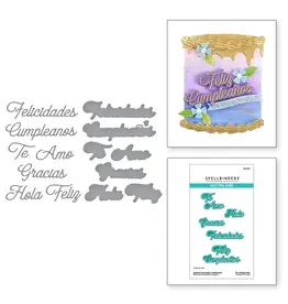 SPELLBINDERS SPELLBINDERS INTERNATIONAL SENTIMENTS COLLECTION SPANISH EVERYDAY SENTIMENTS ETCHED DIE SET