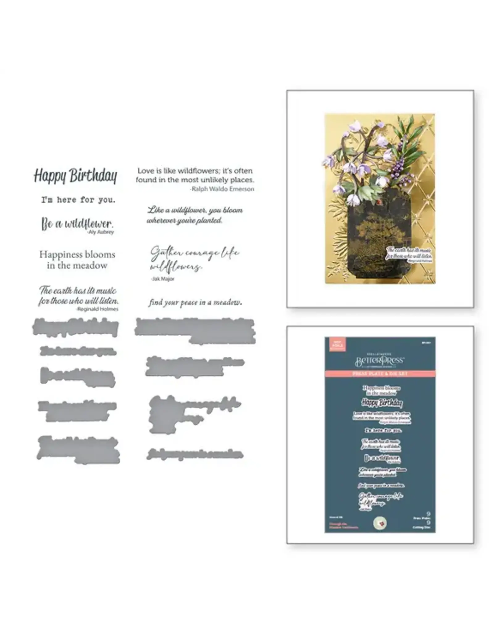 SPELLBINDERS SPELLBINDERS BETTERPRESS SUSAN TIERNEY-COCKBURN THROUGH THE MEADOW COLLECTION THROUGH THE MEADOW PRESS PLATES & DIE SET