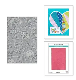 SPELLBINDERS SPELLBINDERS KELLY BANGS JUST SAYIN' COLLECTION BOLD FLORAL 3D EMBOSSING FOLDER