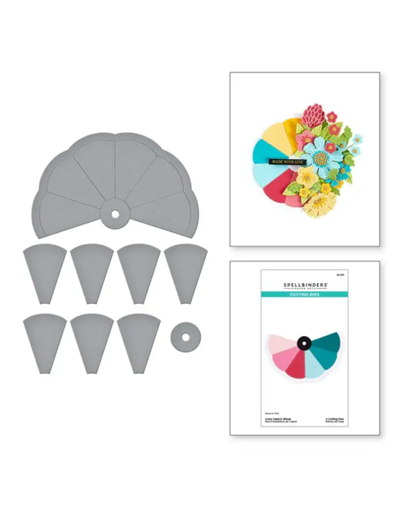 SPELLBINDERS SPELLBINDERS COLORWHEEL SWATCH PARTY COLLECTION COLOR SWATCH WHEEL ETCHED DIE SET