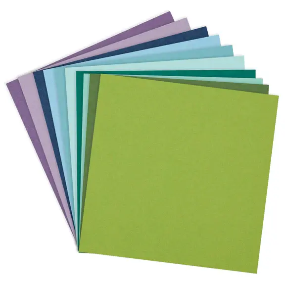 SPELLBINDERS SPELLBINDERS COOL ASSORTMENT COLORWHEEL CARDSTOCK 12x12 20/PK