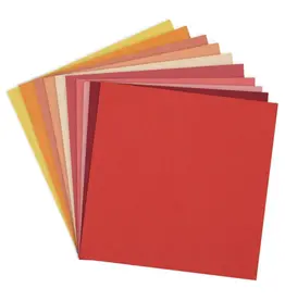SPELLBINDERS SPELLBINDERS WARM ASSORTMENT COLORWHEEL CARDSTOCK 12x12 20/PK
