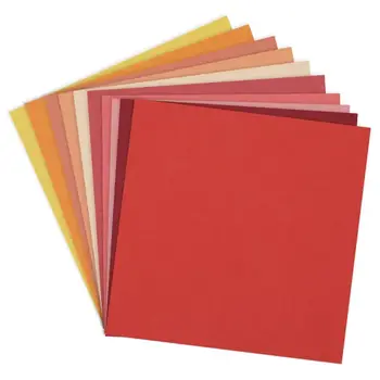 SPELLBINDERS SPELLBINDERS WARM ASSORTMENT COLORWHEEL CARDSTOCK 12x12 20/PK