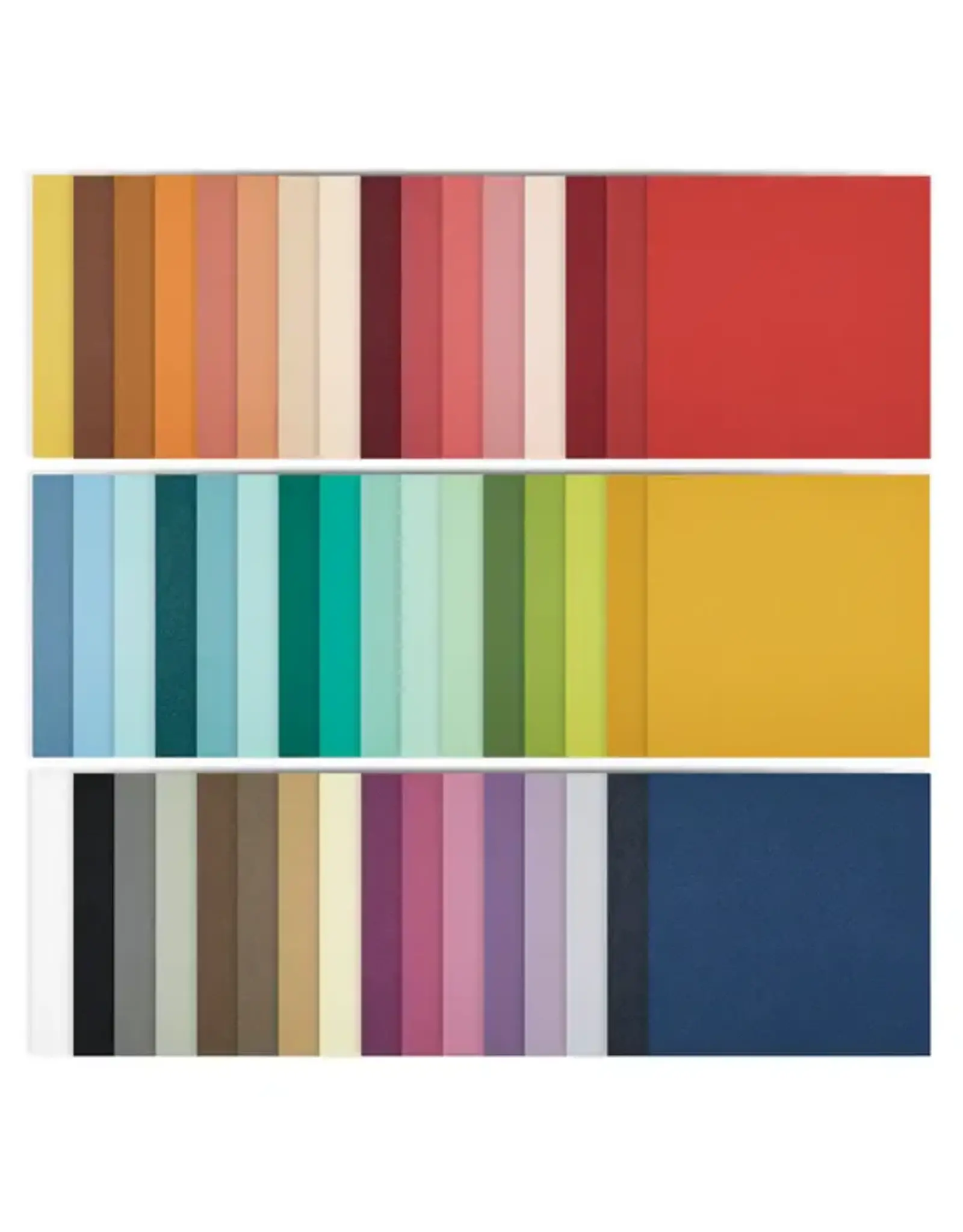 SPELLBINDERS SPELLBINDERS FULL 48 COLORWHEEL CARDSTOCK PACK 12x12