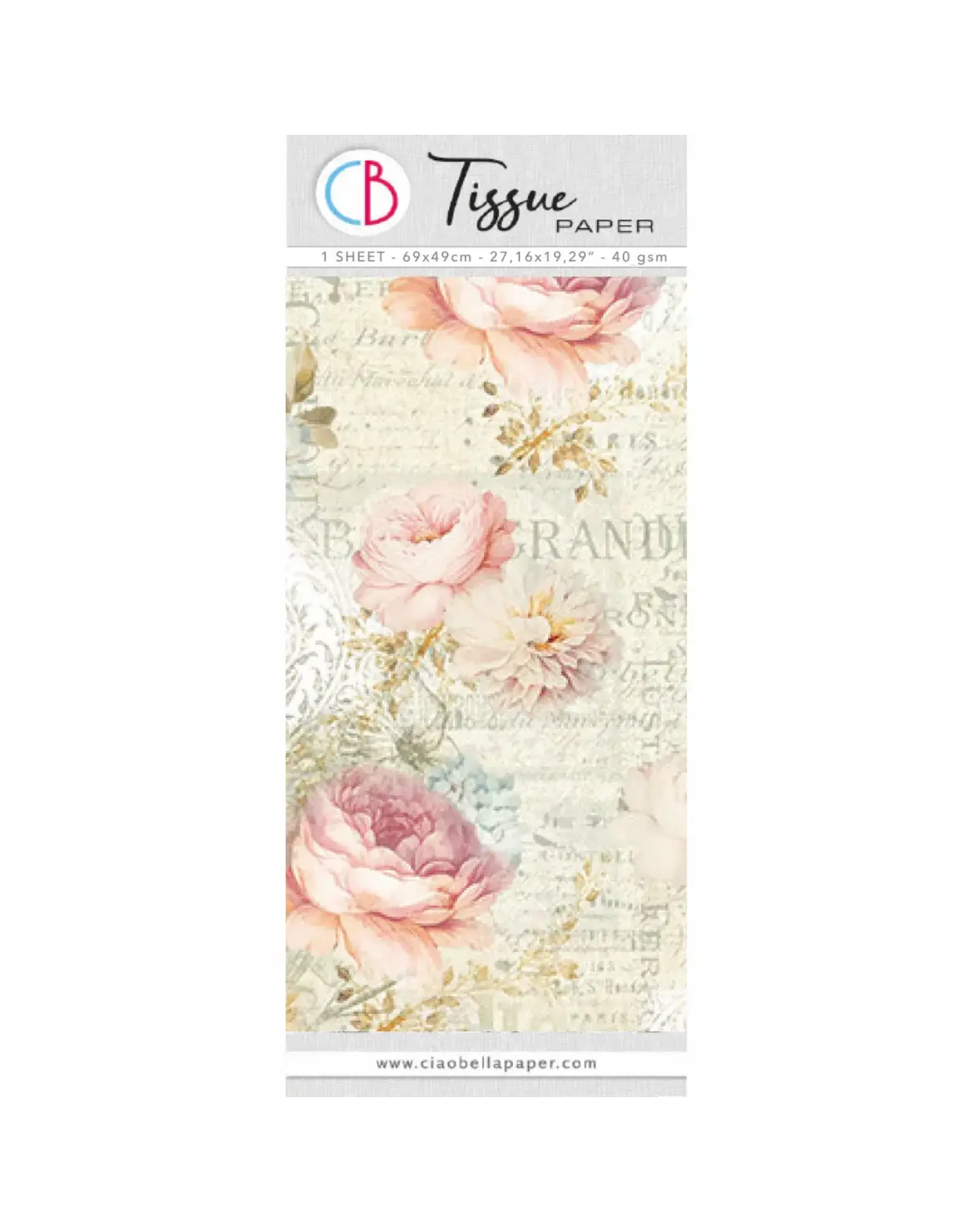 CIAO BELLA CIAO BELLA QUEEN ALEXANDRA TISSUE PAPER 69cm x 49cm