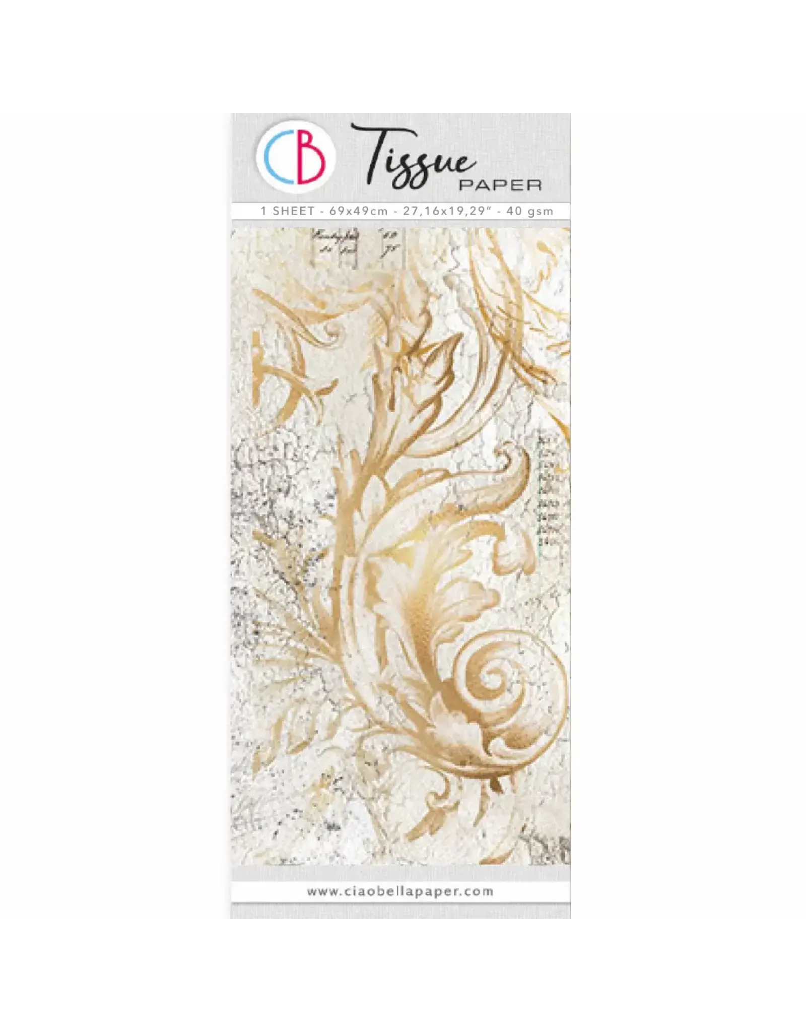 CIAO BELLA CIAO BELLA GOLDEN AGE TISSUE PAPER 69cm x 49cm