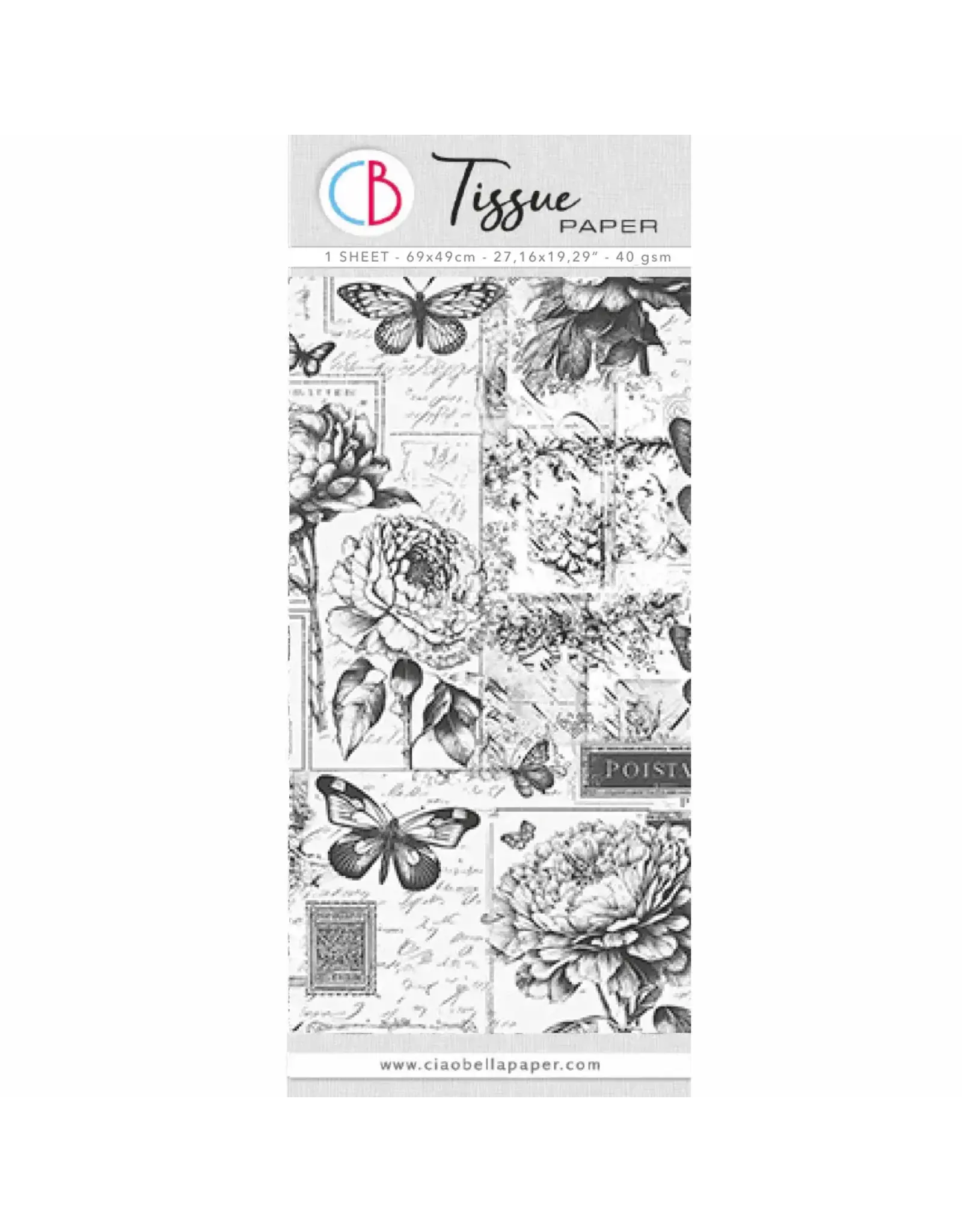 CIAO BELLA CIAO BELLA BOTANY TISSUE PAPER 69cm x 49cm