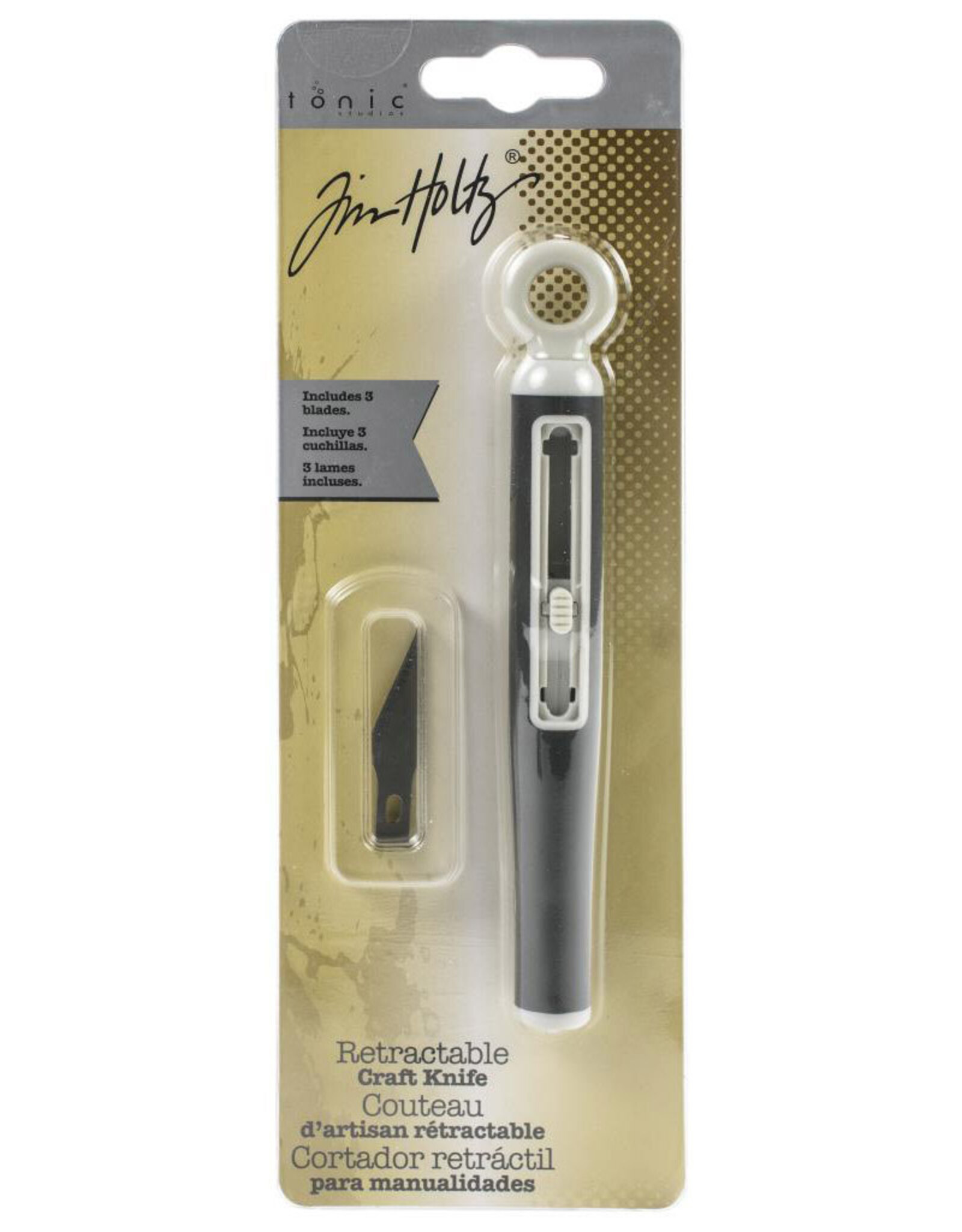 TONIC TONIC STUDIOS TIM HOLTZ RETRACTABLE CRAFT KNIFE W/3 BLADES