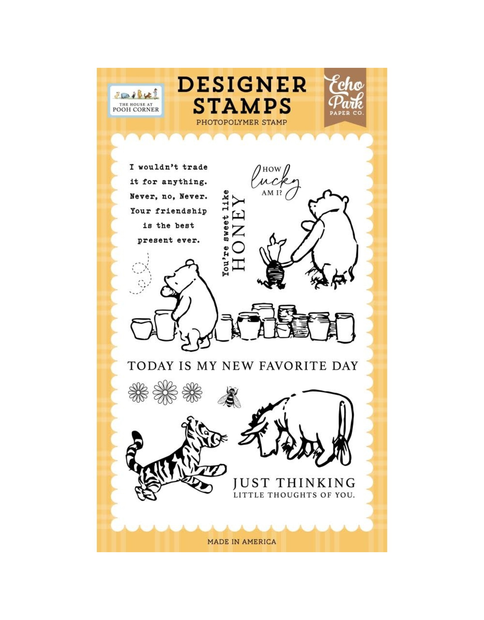 ECHO PARK PAPER ECHO PARK THE HOUSE AT POOH CORNER HOW LUCKY AM I CLEAR STAMP SET