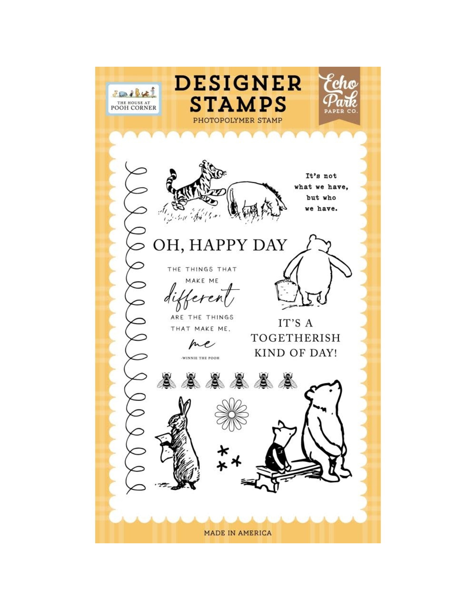 ECHO PARK PAPER ECHO PARK THE HOUSE AT POOH CORNER WHO WE HAVE CLEAR STAMP SET