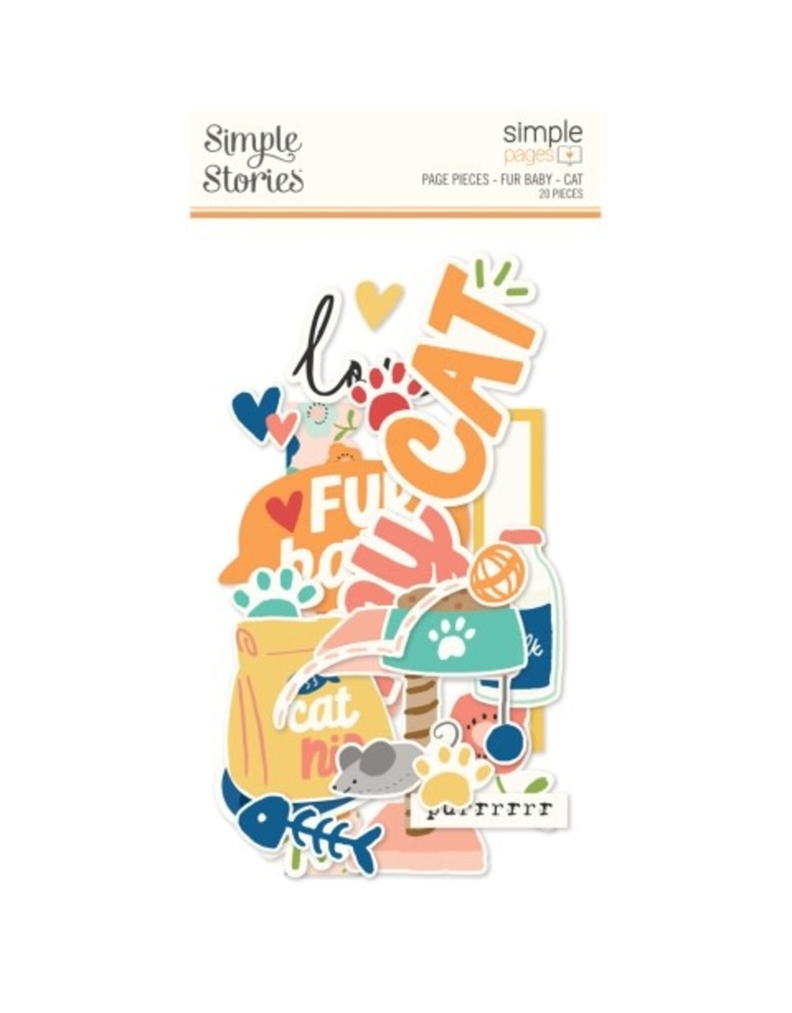 SIMPLE STORIES SIMPLE STORIES SIMPLE PAGES FUR BABY CAT PAGE PIECES 20/PK