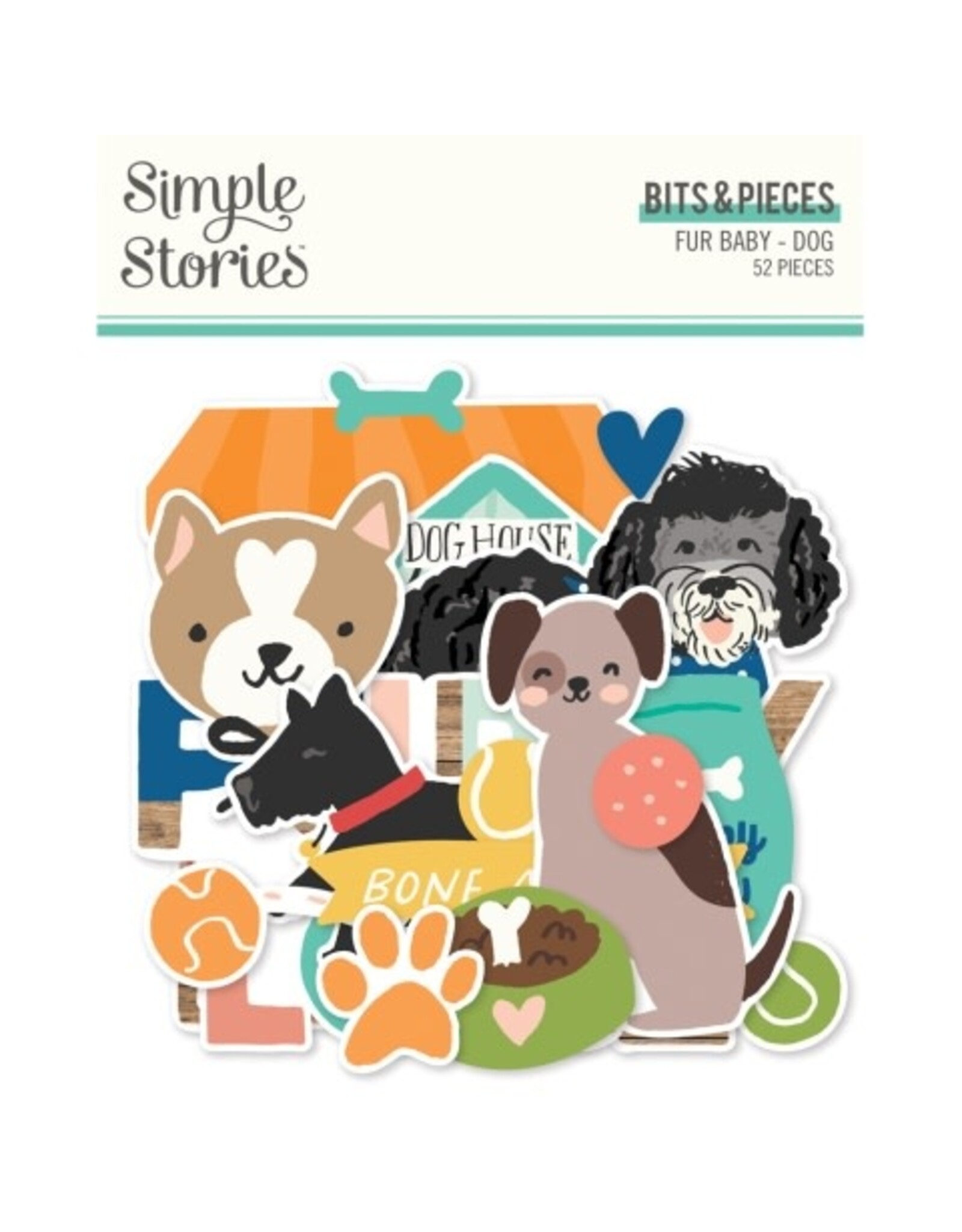 SIMPLE STORIES SIMPLE STORIES FUR BABY DOG BITS & PIECES 52/PK