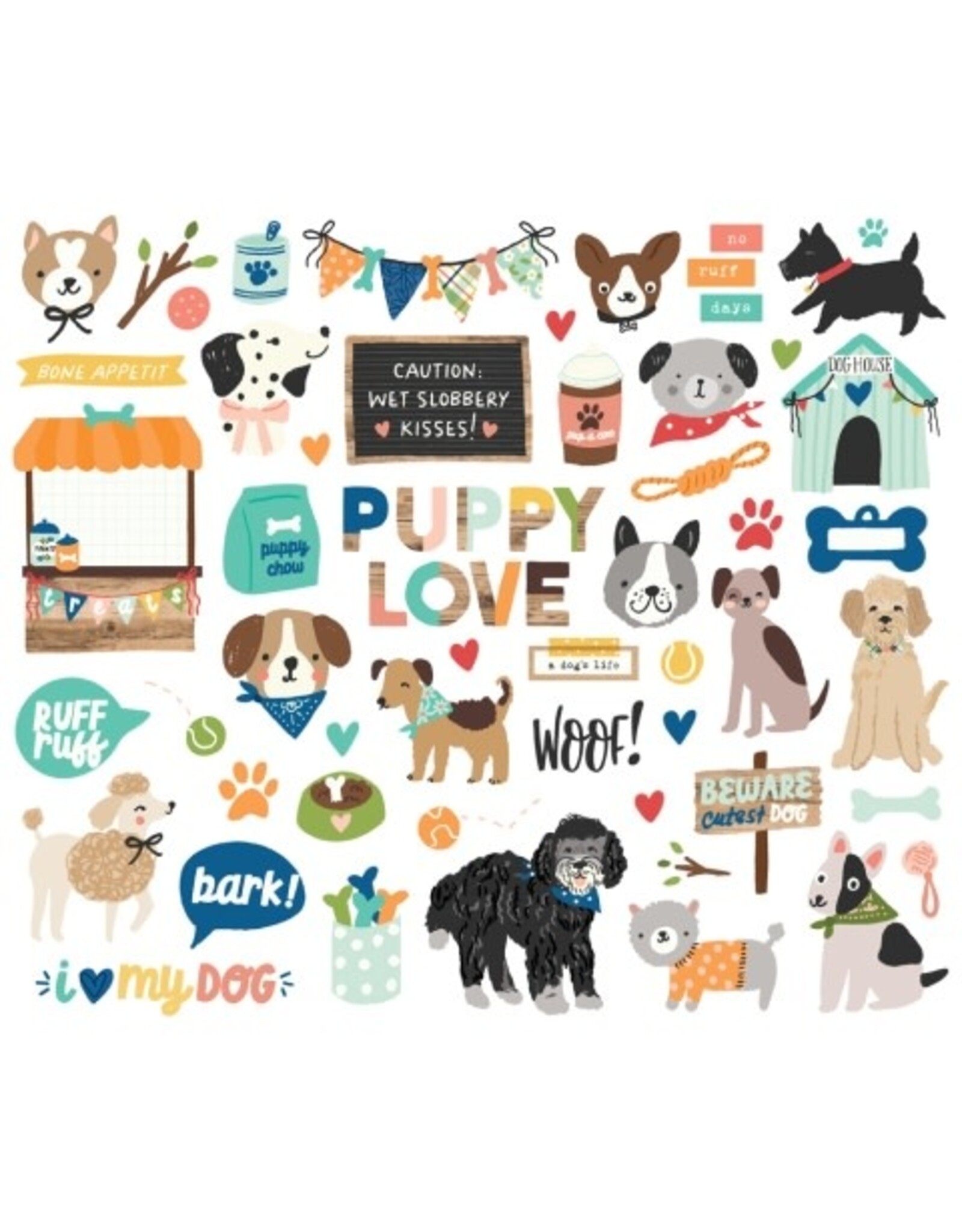 SIMPLE STORIES SIMPLE STORIES FUR BABY DOG BITS & PIECES 52/PK