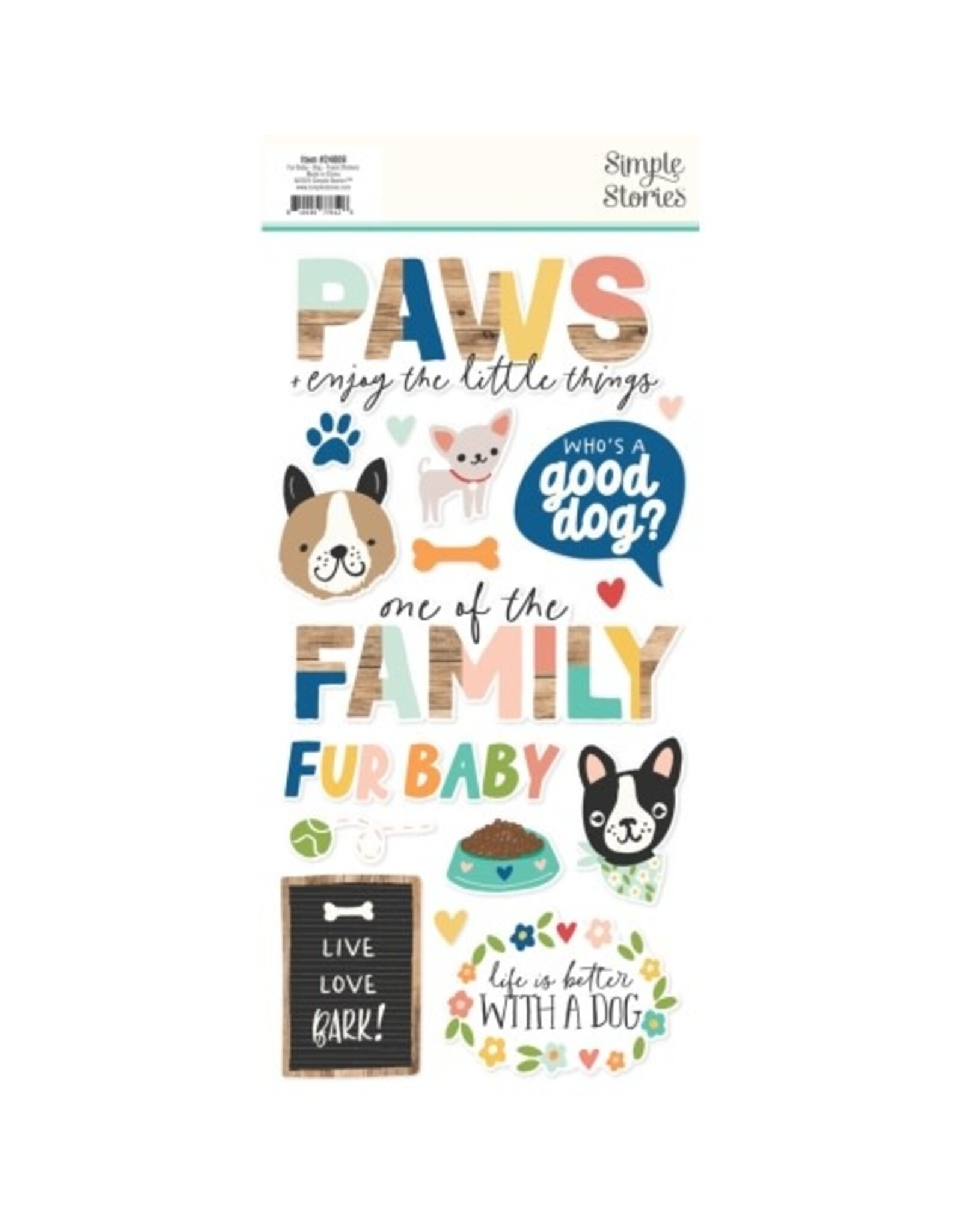 SIMPLE STORIES SIMPLE STORIES FUR BABY DOG FOAM STICKERS 37/PK