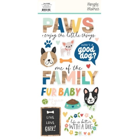 SIMPLE STORIES SIMPLE STORIES FUR BABY DOG FOAM STICKERS 37/PK