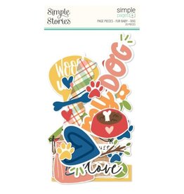 SIMPLE STORIES SIMPLE STORIES SIMPLE PAGES FUR BABY DOG PAGE PIECES 20/PK