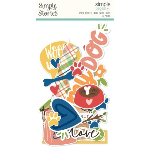 SIMPLE STORIES SIMPLE STORIES SIMPLE PAGES FUR BABY DOG PAGE PIECES 20/PK