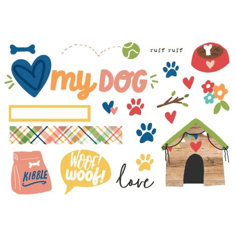 SIMPLE STORIES SIMPLE STORIES SIMPLE PAGES FUR BABY DOG PAGE PIECES 20/PK