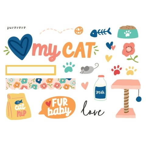 SIMPLE STORIES SIMPLE STORIES SIMPLE PAGES FUR BABY CAT PAGE PIECES 20/PK