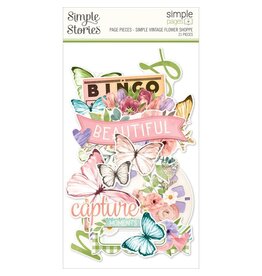 SIMPLE STORIES SIMPLE STORIES SIMPLE VINTAGE FLOWER SHOPPE SIMPLE PAGES PAGE PIECES 21/PK