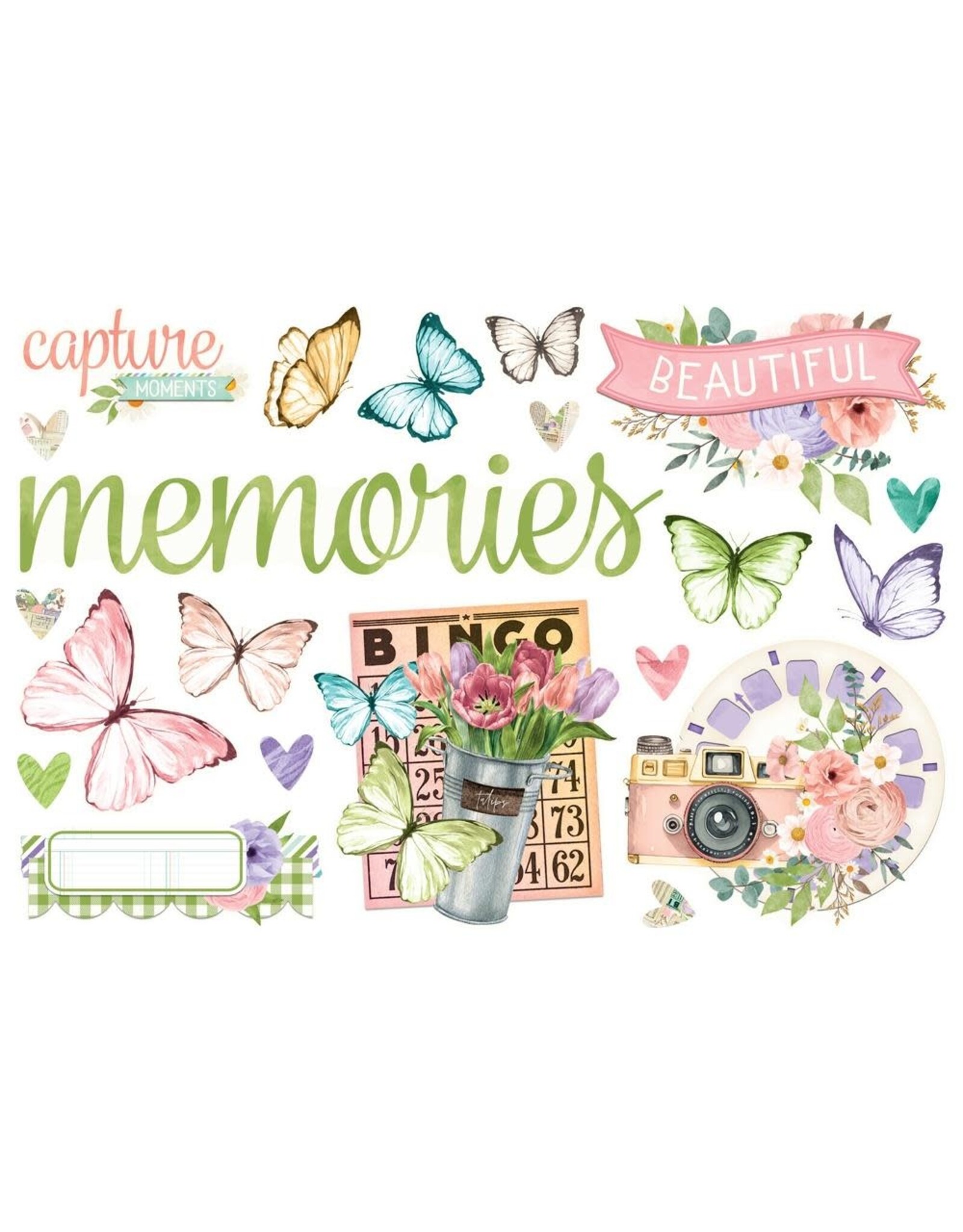 SIMPLE STORIES SIMPLE STORIES SIMPLE VINTAGE FLOWER SHOPPE SIMPLE PAGES PAGE PIECES 21/PK