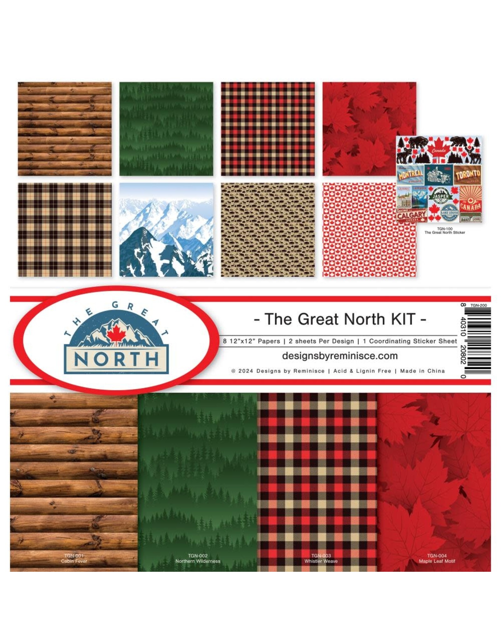REMINISCE REMINISCE THE GREAT NORTH 12x12 COLLECTION KIT