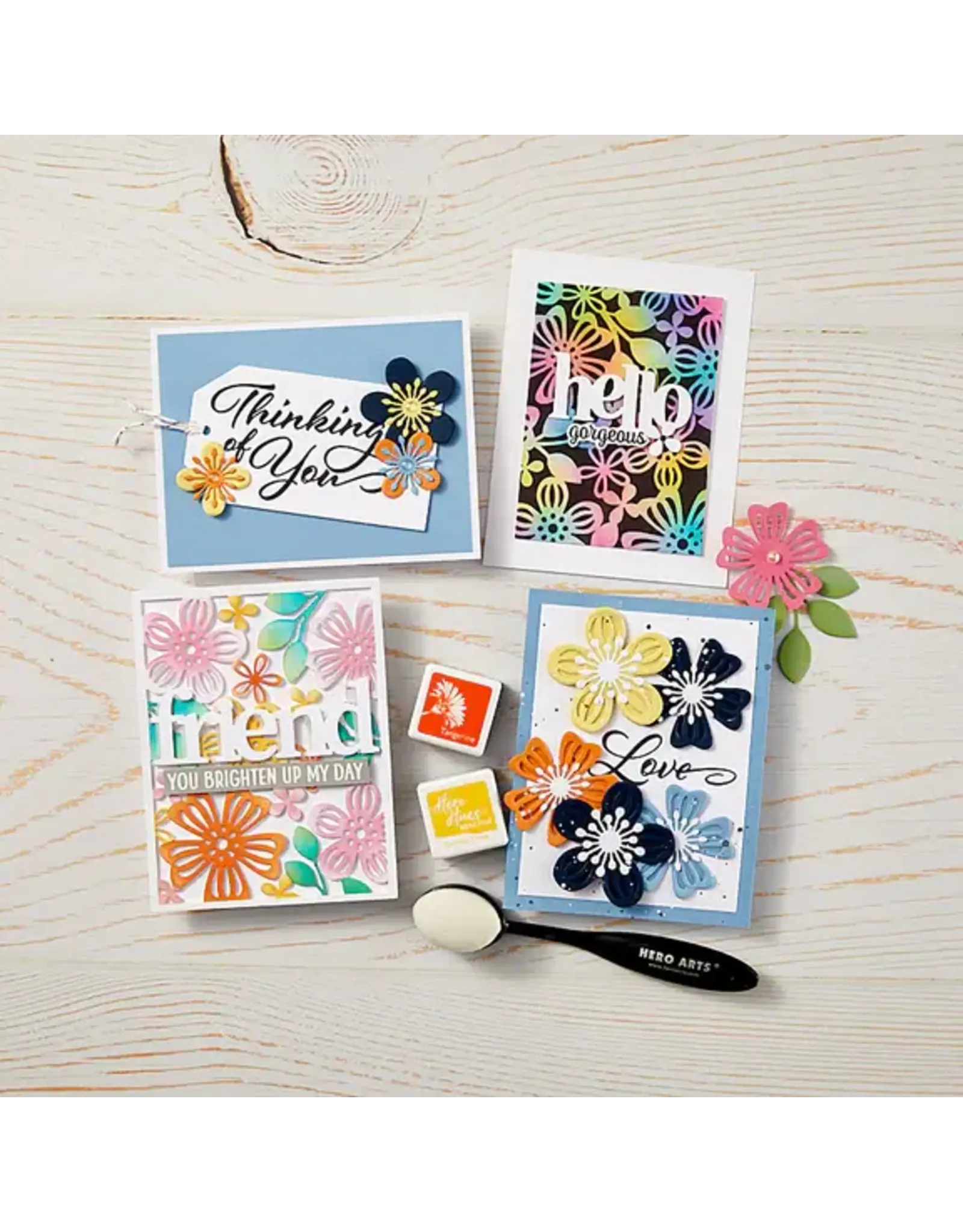 HERO ARTS HERO ARTS FRIENDSHIP BLOOMS COLLECTION LARGE FLOWER LAYERING FANCY DIE SET