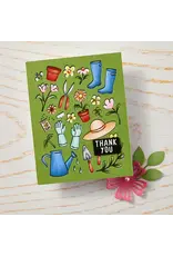 HERO ARTS HERO ARTS IN THE GARDEN COLLECTION GARDENING TOOLS & FLOWERS COVER PLATE DIE