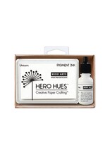 HERO ARTS HERO ARTS UNICORN WHITE PIGMENT INK PAD + REINKER BUNDLE