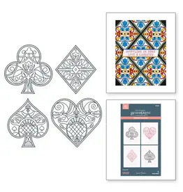 SPELLBINDERS SPELLBINDERS BETTERPRESS JAYCEE GASPAR JACK OF ALL TRADES COLLECTION ENCHANTING SUIT FACETS PRESS PLATE