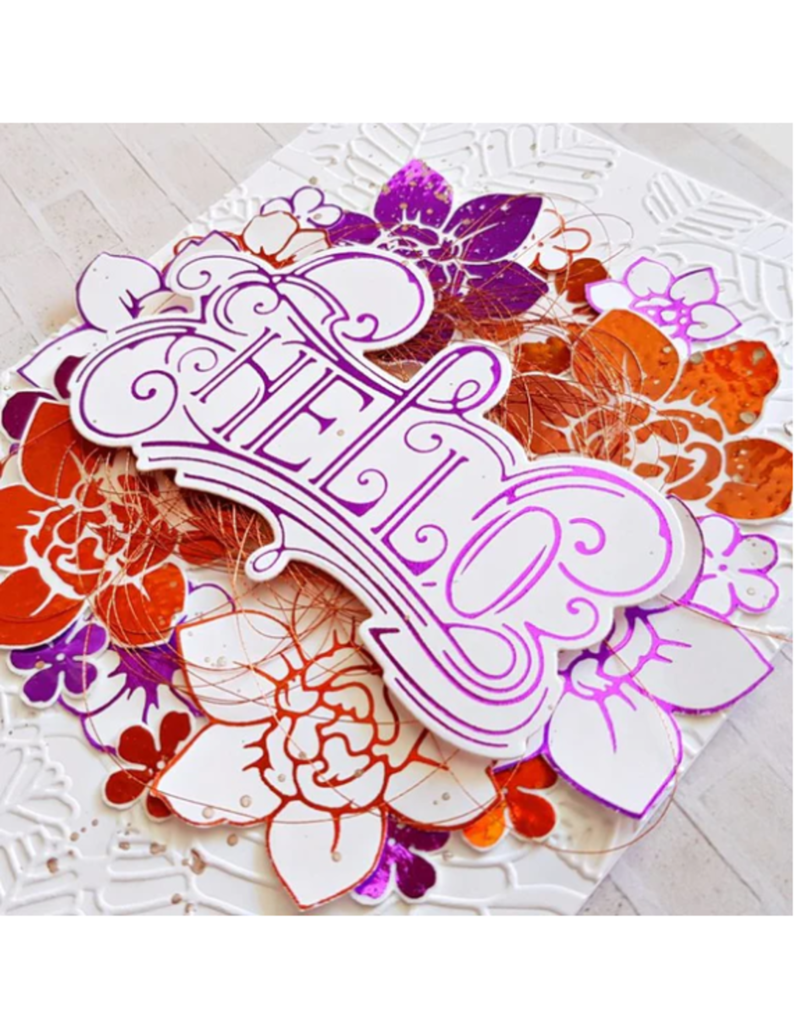 SPELLBINDERS SPELLBINDERS GLIMMER FOIL FUCHSIA FLOWER