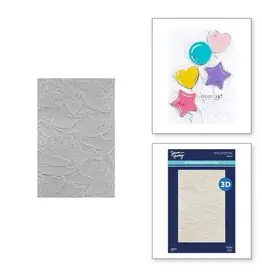 SPELLBINDERS SPELLBINDERS SIMON HURLEY BIRTHDAY BASH COLLECTION PLASTER 3D EMBOSSING FOLDER