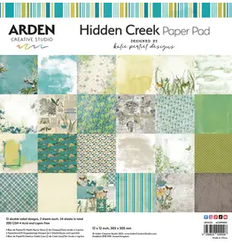 ARDEN CREATIVE STUDIO ARDEN CREATIVE STUDIO HIDDEN CREEK 12x12 PAPER PAD 24 SHEETS